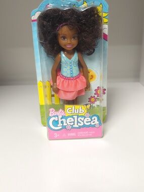 Barbie Chelsea Doll in Blue Top & Pink Skirt